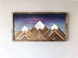 Mountain Wood Wall Art Decor Etsy Wood Wall Art Decor Etsy Wall Art Mountain Wood Wall Art