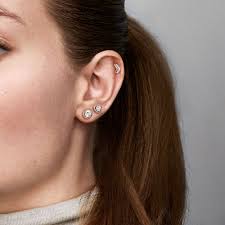 Spend £59 and receive a free charm* t&cs apply. Sparkling Elevated Heart Stud Earrings Rose Gold Plated Pandora Us