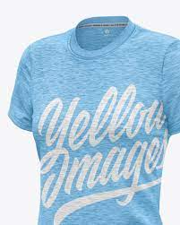 Download Melange Women S T Shirt Mockup In Apparel Mockups On Yellow Images Object Mockups