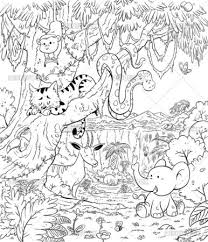 20 unique jungle coloring pages jungle coloring pages fresh dolphin zentangle coloring page art projects click the download button to see the full image of jungle coloring pictures download, and download it for a computer. Coloring Of Animals In The Jungle Illustrations From Dibustock Children S Stories Illustration Experts