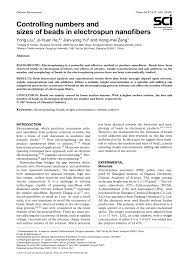 Die herstellung von amphetamine sulfate ist relativ leicht und zuhause im heimlabor gut. Pdf Controlling Numbers And Sizes Of Beads In Electrospun Nanofibers
