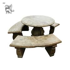 This product is strictly tested after processing, ensuring its premium quality. China Antique Natural Stone Carving Garden Table Round Outdoor Chess Table China Garden Stone Table Marble Table