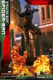 Hot Toys Spider Man Far From Home Spider Man Stealth Suit Deluxe Version Deposit Required Stealth Suit Hot Toys Spiderman