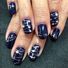 45 Gorgeous Navy And Silver Wedding Ideas Navy And Silver Nails Dot Nail Art Designs Blue And Silver Nails