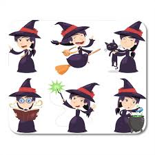 Maybe you would like to learn more about one of these? Costume Witch With Wearing Black Dress With Cat With Magic Wand Pot Cartoon Characters Broom Mousepad 9x10inch 22x25cm Buy At A Low Prices On Joom E Commerce Platform