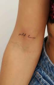 Tattoo Self Love In 2020 Tattoo Lettering Small Letter Tattoo Small Words Tattoo