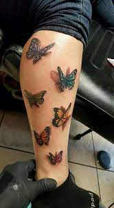 Down My Arm With An Owl Shades Of Teals Grays 3d Butterfly Tattoo Butterfly Tattoo Tattoos