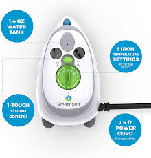 With 800 watts of power, features for home use and compact enough for travel, our ez press steam iron makes the most of its compact size; Amazon Com Steamfast Sf 717 Mini Steam Iron With Dual Voltage Travel Bag Non Stick Soleplate Anti Slip Handle Rapid Heating 420w Power White Home Kitchen