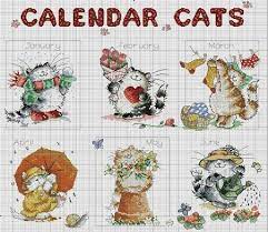 Thai distributor of cross stitch patterns and accessories by neo cross stitch. Margaret Sherry Calendar Cats 1 2 Cross Stitch Seasons Christmas Cross Stitch Cross Stitch Cross Stitch Animals