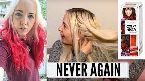 See more ideas about hair color, hair, dyed hair. L Oreal Colorista Red Destroyed My Blonde Hair It Was My Fault Never Again Review Video Youtube