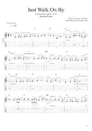 Just Walk On By instrumental guitar TAB (George Cress)