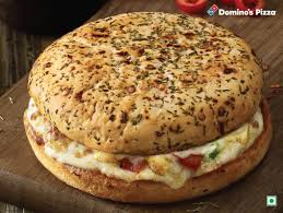 We Tried The Domino S Burger Pizza And It Was Very Very Cheesy Food Pizza Burgers Burger