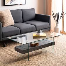 The coffee table creates a common focal point in any living room and is essential in serving and entertaining guests. Small Coffee Table Wood Glass Top Living Room Accent Modern Cocktail Slim Home Garden Furniture Home Garden