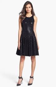 Milly Sequin Fit Flare Dress Available At Nordstrom Fit Flare Dress Dresses Dropwaist Dress