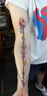 Watercolor Arrow Tattoo Savas Dogan Matkap Tattoo Istanbul Kadikoy Www Facebook Com Savas Dogan 5 Instagr Watercolor Arrow Tattoo Arrow Tattoos Arrow Tattoo