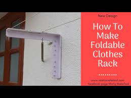 If you want to make this rack, you need precut birch, poplar boards, dowel rods, sash lock, narrow loose pin hinges, d ring hangers, bracketed hinge for side, and porcelain knobs. How To Make Foldable Clothes Drying Rack Wall Mount Drying Rack New Idea Youtube