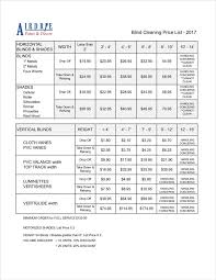 8 cleaning price list templates free word pdf excel