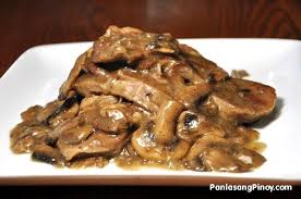 Lengua In Mushroom Sauce Mushroom Sauce Recipe Stuffed Mushrooms Pork And Beef Recipe