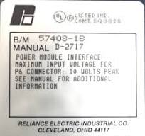 57408-1 By Reliance Electric 57408-1B Power Module Interface AutoMax