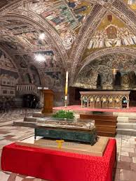Nearly 400,000 people pre-registered to see the bones of St. Francis of  Assisi in the hilltop town in Italy's Umbria. One of the best-known Saints  of the Catholic Church, Saint Francis' bones