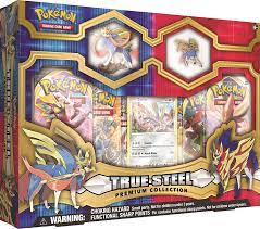 Pokemon tcg urshifu blue rapid strike v box factory sealed display box. Amazon Com Pokemon Tcg True Steel Premium Collection Multi Toys Games