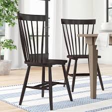 Mid century upholstered dining chairs. Black Windsor Chair Wayfair