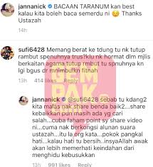 Nurul jannah binti muner (born june 1, 1995), known professionally as janna nick is an malaysian actress and singer. Memang Berat Ke Tudung Tu Nak Tutup Rambut Sepenuhnya Netizen Kecam Ini Jawapan Janna Nick Gempak