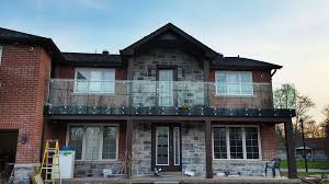 Front view house balcony glass railing design private floor with. Exterior Glass Railing Design For Any House Railing In Greater Toronto Area