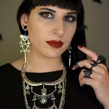 Gothic Vampire Ankh Earrings Occult Order Goth Gothic Dracula Vampyre