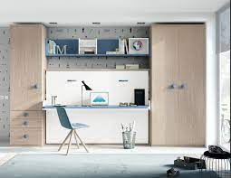 This functional addition can be added to the majority of their wall bed styles and offers a good sized table for a laptop, small projects, or even a small dinner table in studio or airbnb settings. Space Deskbed The London Wallbed Company