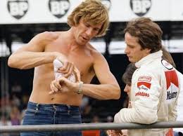 An Inexplicably Shirtless James Hunt With Gilles Villeneuve James Hunt Race Cars Formula One