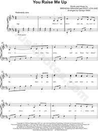 The downloadable piano sheet music is in a pdf file format. Josh Groban You Raise Me Up Sheet Music Easy Piano In D Major Transposable Download Print Sku Mn0121460