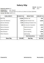 How to create salary slip online. Payslip Sample Format