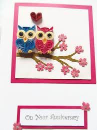 Owls Anniversary Card Anniversary Card Quilled Card Quilling Cards Paper Quilling Cards Paper Quilling Patterns