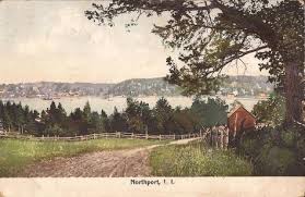Vintage Postcard Northport Long Island New York 1916 Suffolk County Birdseye Long Island Railroad Suffolk County Long Island