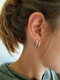 Madewell puffed small hoop earrings. Sterling Silver Hoop Earrings Chunky Silver Hoop Earrings Etsy Small Silver Hoop Earrings Hoop Earrings Small Silver Hoop Earrings