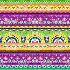 Colorful Repetitive Diwali Background Inspired By Traditional Lorry Truck Art Truck Art Pakistan Free Vector Art