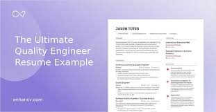 As a quality assurance specialist, you will be required to work in a fast paced, competitive environment. Quality Engineer Resume Examples Inside How To Tips Enhancv
