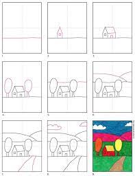 I like seeing how a pet's personality comes through in a drawing. How To Draw An Easy Landscape Art Projects For Kids