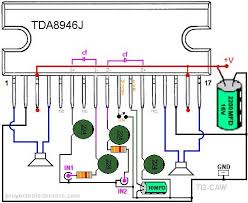 Amplificador De Audio Tda8946j Audio Amplifier Electronic Engineering Electronic Schematics Electronic Hifi Amplifier Electronic Schematics Audio Amplifier