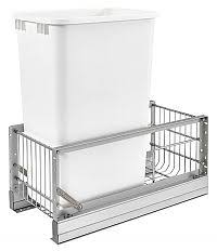 Amazon's choice for 50 qt trash can. Rev A Shelf 5349 1550dm 1 Single 50 Quart Door Mount Pullout Waste Container W Soft Close White Polymer The Hardware Hut