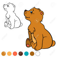 For boys and girls, kids and adults, teenagers and toddlers, preschoolers and older kids at school. Coloring Page Color Me Bear Little Cute Baby Bear Smiles Royalty Free Cliparts Vectors And Stock Illustration Image 57627908