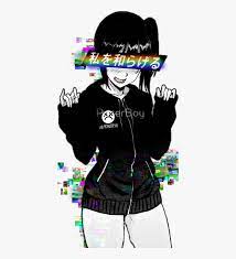 Image of black and white lonely anime grunge manga monochrome manga. Anime Aesthetic Pastel Grunge Grungeaesthetic Black And White Vaporwave Anime Girl Hd Png Download Transparent Png Image Pngitem