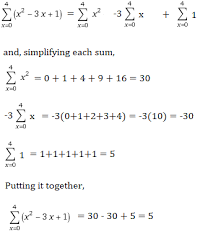 It is used like this: Sigma Notation Rules Formulas Examples Video Lesson Transcript Study Com