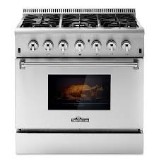 Shop for double wall oven/microwave combos at appliancesconnection.com. Thor Kitchen 36inch Dual Fuel Range 36 6 Burner 5 2 Cu Ft Free Standing Stainless Steel Gas Range Electric Oven Walmart Com Walmart Com