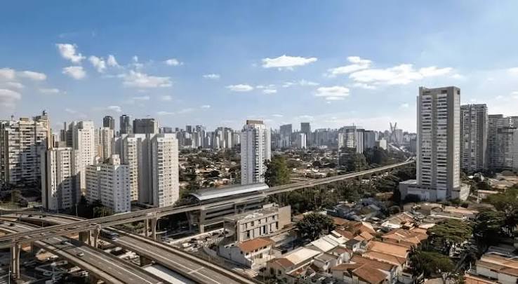 Visão aérea do bairro do Campo Belo na Zona Sul de São Paulo