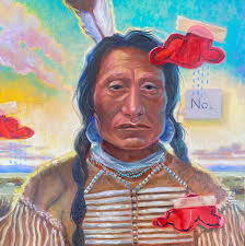 Happy World Art Day! Here's the latest, “Reparations”, oil