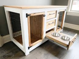 Diy Dog Crate Console Dog Crate Table Diy Dog Crate Dog Furniture