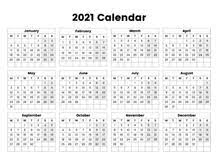 These free calendars can be used as pocket calendars. Printable Calendar 2021 Simple Useful Printable Calendars