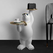 Bear plaid oak wood regulator wall clock welcome to. Polar Bear Coffee Table Online Sale Modern Sculpture Artist